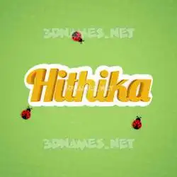 hithika in Ladybugs style - 3D name wallpaper