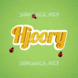 hjoory in Ladybugs style - 3D name wallpaper