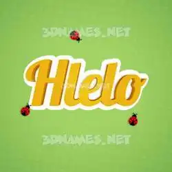 hlelo in Ladybugs style - 3D name wallpaper