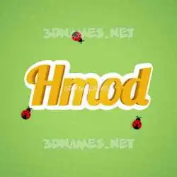 hmod in Ladybugs style - 3D name wallpaper