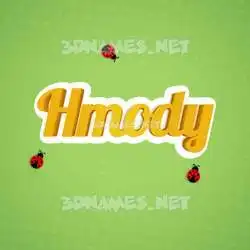 hmody in Ladybugs style - 3D name wallpaper