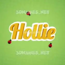 hollie in Ladybugs style - 3D name wallpaper