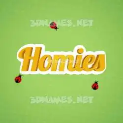 homies in Ladybugs style - 3D name wallpaper