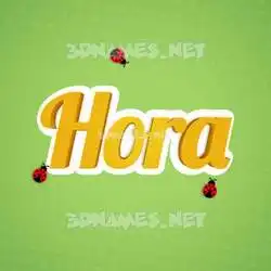hora in Ladybugs style - 3D name wallpaper