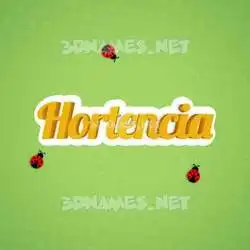 hortencia in Ladybugs style - 3D name wallpaper