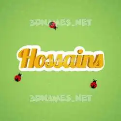 hossains in Ladybugs style - 3D name wallpaper