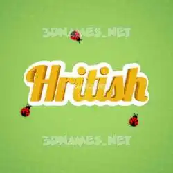 hritish in Ladybugs style - 3D name wallpaper