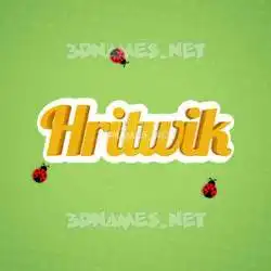 hritwik in Ladybugs style - 3D name wallpaper