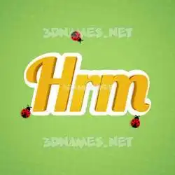 hrm in Ladybugs style - 3D name wallpaper