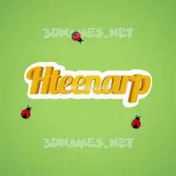 hteenarp in Ladybugs style - 3D name wallpaper