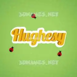 hughesy in Ladybugs style - 3D name wallpaper