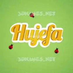 hujefa in Ladybugs style - 3D name wallpaper