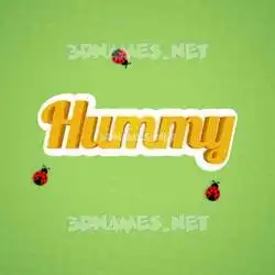 hummy in Ladybugs style - 3D name wallpaper