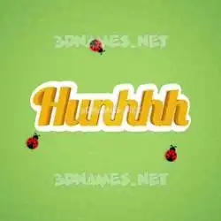 hunhhh in Ladybugs style - 3D name wallpaper