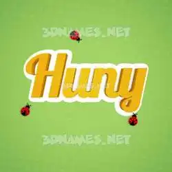 huny in Ladybugs style - 3D name wallpaper