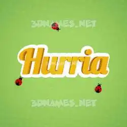 hurria in Ladybugs style - 3D name wallpaper