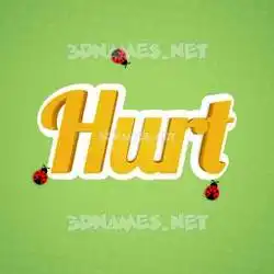 hurt in Ladybugs style - 3D name wallpaper