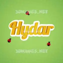 hydar in Ladybugs style - 3D name wallpaper