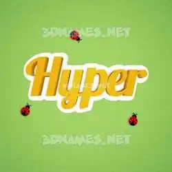 hyper in Ladybugs style - 3D name wallpaper