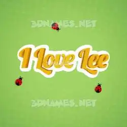 i love lee in Ladybugs style - 3D name wallpaper
