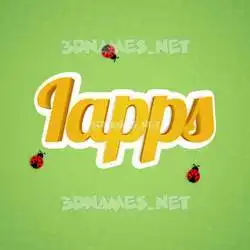 iapps in Ladybugs style - 3D name wallpaper