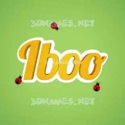 iboo in Ladybugs style - 3D name wallpaper