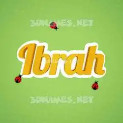 ibrah in Ladybugs style - 3D name wallpaper