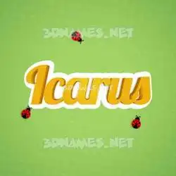 icarus in Ladybugs style - 3D name wallpaper