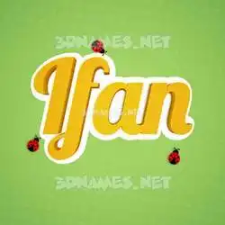 ifan in Ladybugs style - 3D name wallpaper