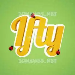 ifty in Ladybugs style - 3D name wallpaper
