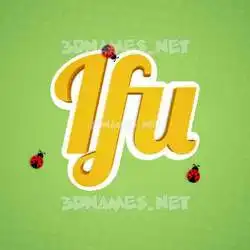 ifu in Ladybugs style - 3D name wallpaper