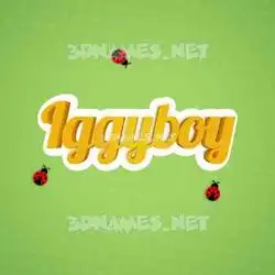 iggyboy in Ladybugs style - 3D name wallpaper