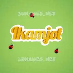 ikamjot in Ladybugs style - 3D name wallpaper
