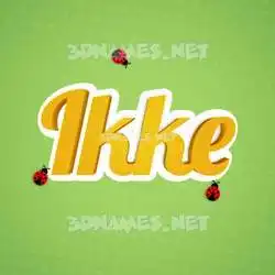 ikke in Ladybugs style - 3D name wallpaper