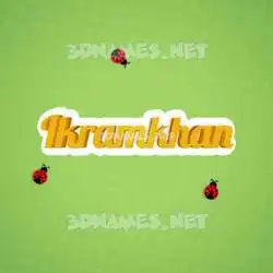 ikramkhan in Ladybugs style - 3D name wallpaper