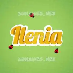 ilenia in Ladybugs style - 3D name wallpaper