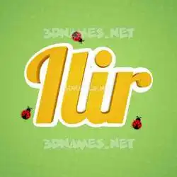 ilir in Ladybugs style - 3D name wallpaper