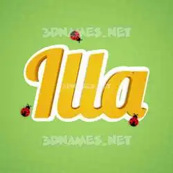 illa in Ladybugs style - 3D name wallpaper