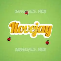 ilovejay in Ladybugs style - 3D name wallpaper