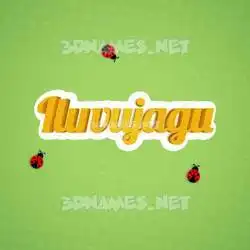iluvujagu in Ladybugs style - 3D name wallpaper