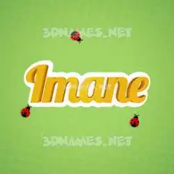 imane in Ladybugs style - 3D name wallpaper