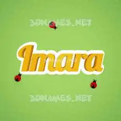 imara in Ladybugs style - 3D name wallpaper