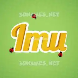 imu in Ladybugs style - 3D name wallpaper