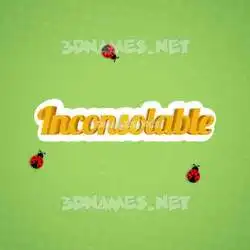 inconsolable in Ladybugs style - 3D name wallpaper