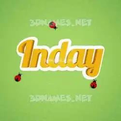 inday in Ladybugs style - 3D name wallpaper