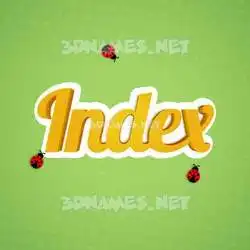 index in Ladybugs style - 3D name wallpaper