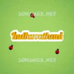 indhuvathani in Ladybugs style - 3D name wallpaper