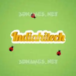indiahitech in Ladybugs style - 3D name wallpaper