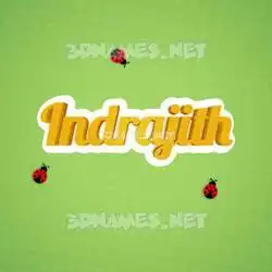 indrajith in Ladybugs style - 3D name wallpaper