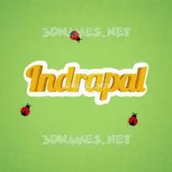 indrapal in Ladybugs style - 3D name wallpaper